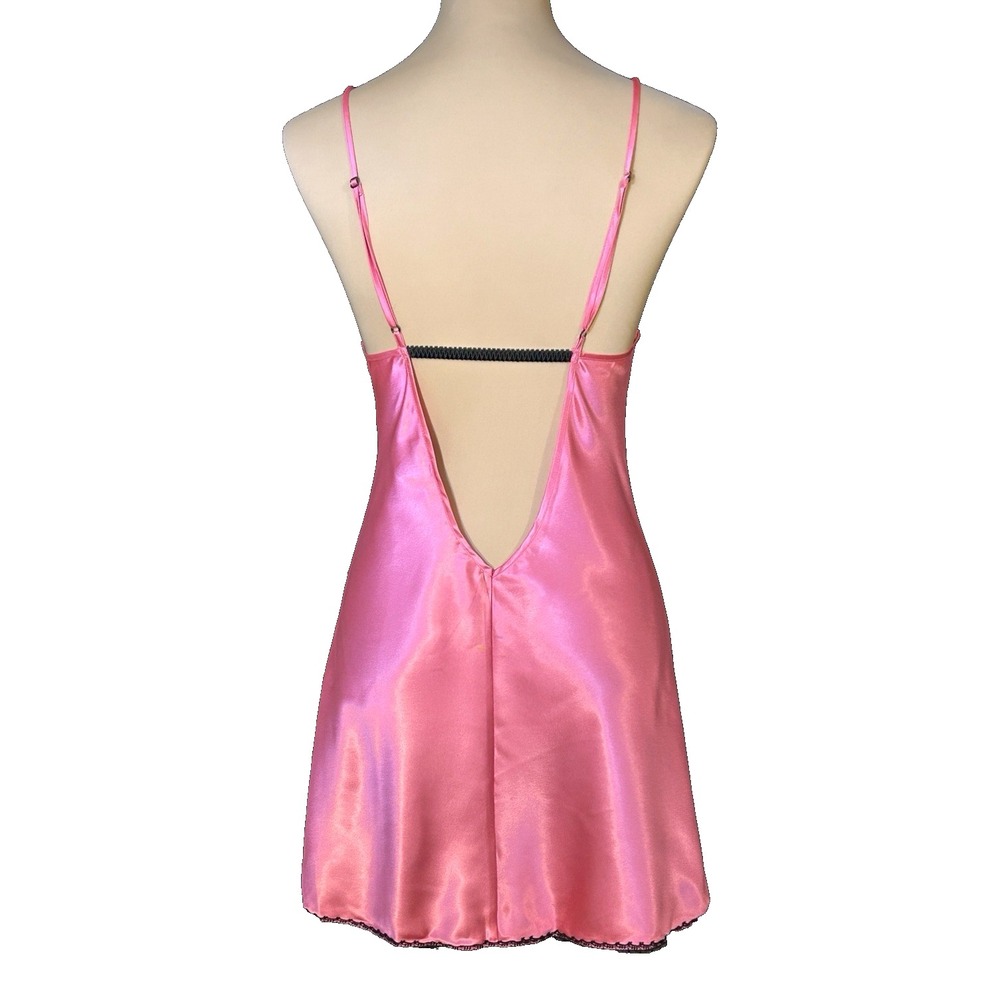 Betsey Johnson Women's Lace Chemise Slip Hot Barbie Pink Sweetheart Lace S - Picture 5 of 7